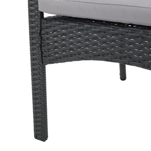 English Elm Christopher Knight Home® - CORSICA Wicker KD Dining Chair with Water-Resistant Removable Cushion — Stylish Outdoor Seating for Patios Grey 37.5 L x 21.5 W x 10.25 H 56424.00GRY