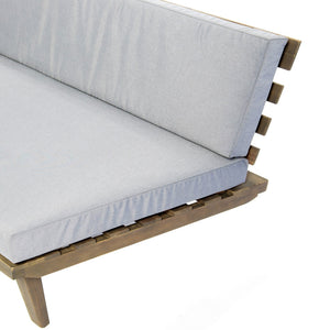 English Elm Hillcrest Solid Acacia Corner Sofa with Built-in Side Table for Outdoor Living 61288.00L-R-TSET