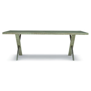 Bernhardt Bernhardt Milo 88" Reclaimed Pine Herringbone Dining Table With Distressed Morel Finish & X-Base, Seats 6-8 398224G