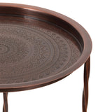 Christopher Knight Home® - Noble House - Beaufait Vintage Style Handcrafted Iron Tray Top Side Table