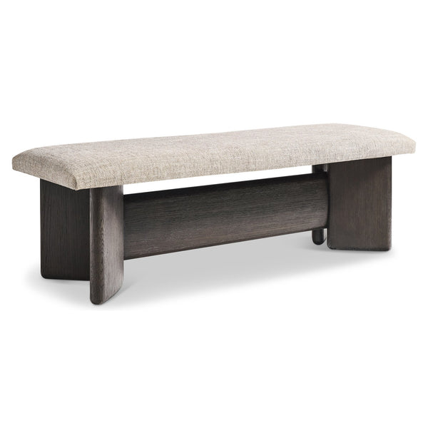 Bernhardt Bernhardt Geneve Sculptural Oak Upholstered Bench for Entryway or Bedroom End 392508