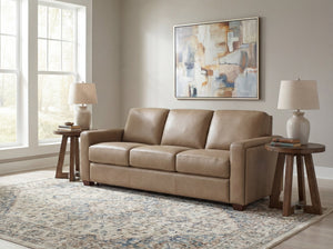 Hooker Furniture Griffin Top-grain Leather Queen Sleeper Sofa with Track Arms for Living Rooms SS179-QS03-086
