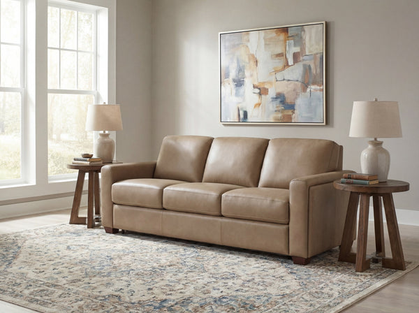 Hooker Furniture Griffin Top-grain Leather Queen Sleeper Sofa with Track Arms for Living Rooms SS179-QS03-086