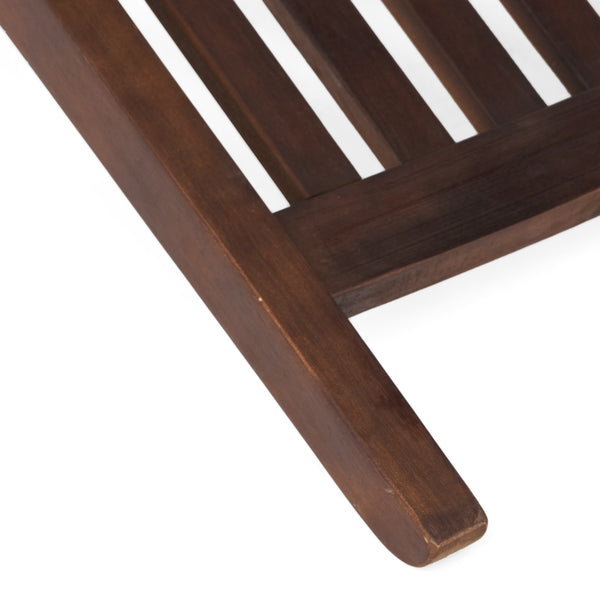English Elm Christopher Knight Home® - SONORA Mahogany Wood Folding Lounger with Weather-Resistant Cushion, Acacia Deck Chair 67.7" 55374.00MAHC