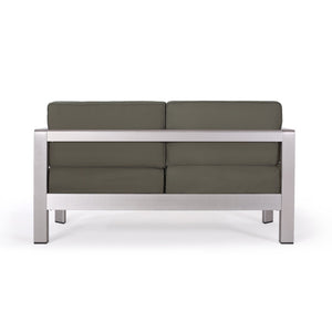 English Elm Aviara Outdoor Loveseat Lightweight Aluminum Frame Deep Seat Patio Lounge 64078.00