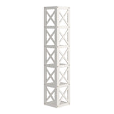 Homelegance By Top-Line Julius X-Frame 5-Shelf Bookcase White Rubberwood