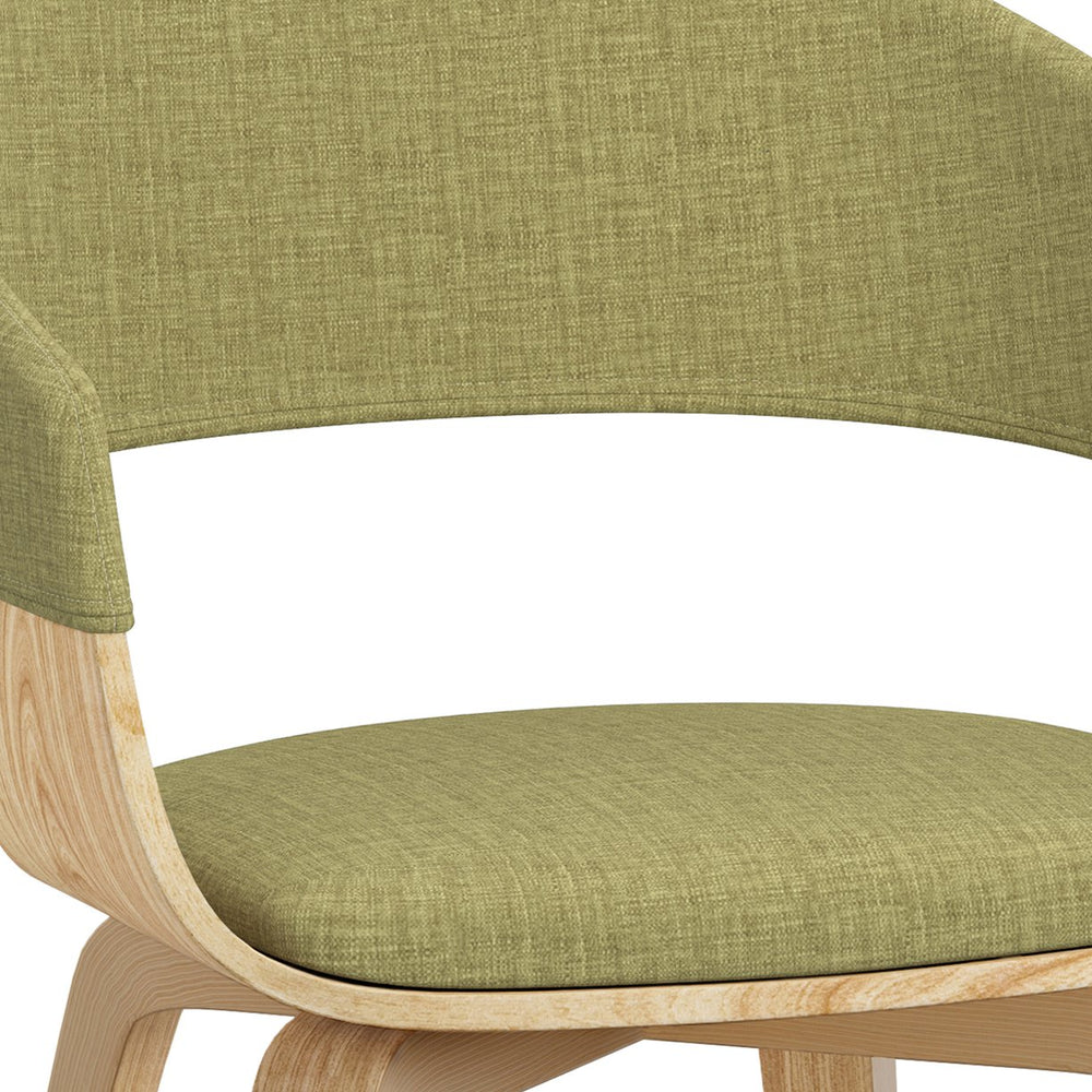 English Elm Lowell Bentwood Dining Chair - Stylish Acid Green Upholstery & Light Wood Frame For Comfort B136P158841