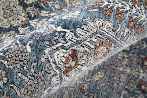 Feizy Rugs Marquette Medallion Rug – Elegant Power-loomed Design, Stain-resistant, Easy Care For High Traffic Areas Blue,Ivory Polyester,Acrylic Mrq39gufblugryi8b