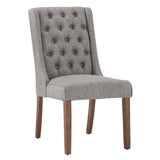 Griffin Tufted Linen Upholstered Side Chairs (Set of 2)