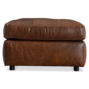 Bernhardt Bernhardt Nest Tufted Leather Cocktail Ottoman for Modern Living Room Lounges 3300LO