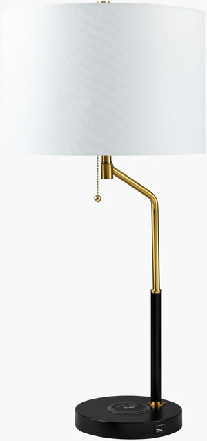Livabliss Uzes Metal Table Lamp with Linen Shade for Classic Living Room or Bedroom Decor UZS-001