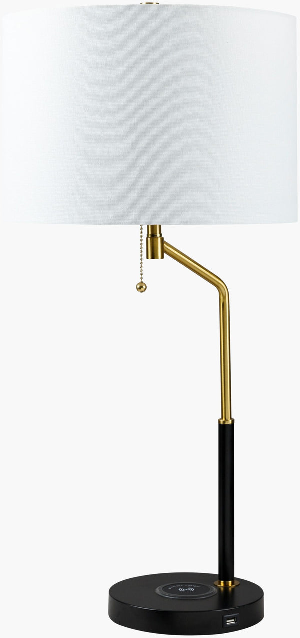 Livabliss Uzes Metal Table Lamp with Linen Shade for Classic Living Room or Bedroom Decor UZS-001