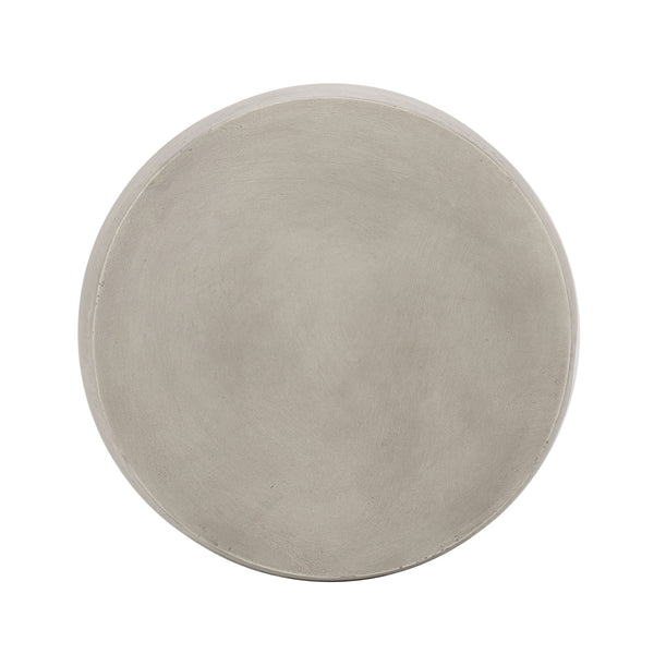 English Elm Orion Concrete Drum Side Table with Sculptural Flared Base for Eclectic Living Spaces 69455.00CONRT
