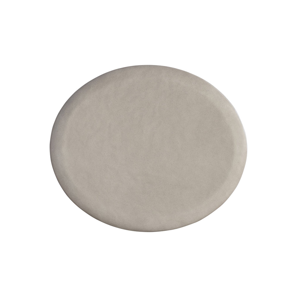 Bernhardt Bernhardt Modern Decliff Side Table In Pumice Cast Resin — Sculptural Pedestal Accent, 26"W X22"D 530130
