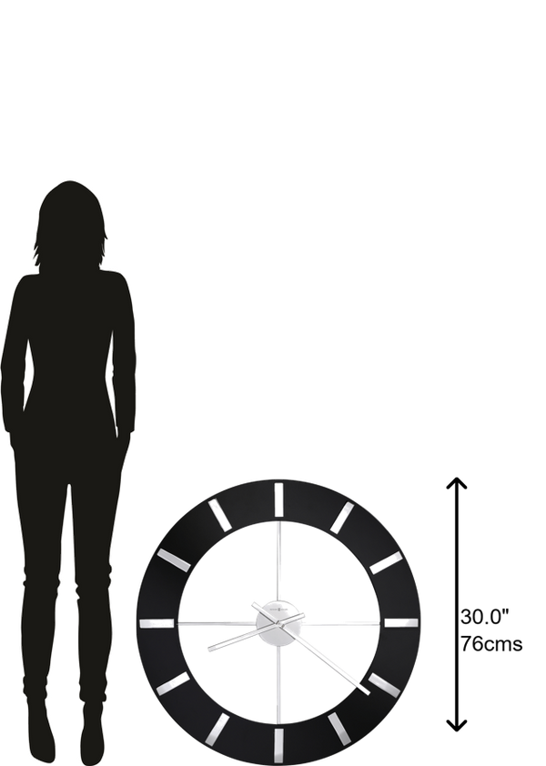 Hekman Furniture 625602 Onyx Oversized Wall Clock - High-gloss Black Finish, Quartz Movement, Modern Home Decor Timepiece  Onyx Wall Clock 625602