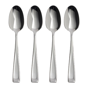 Lenox Oneida Moda Fine Flatware Dinner Spoons, Set of 4 Metallic, STAINLESS METAL T711004J