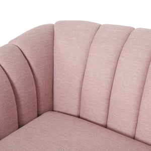 English Elm Christopher Knight Home® - 3-Seater Sofa In Blush Fabric - Contemporary Design With Tufted Accents And Cozy Pillows For Comfort 66957.00ALBLSH_66957.00BLBLSH