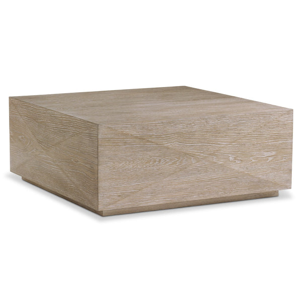 Bernhardt Bernhardt Aventura Cocktail Table With Marcona Oak Finish, 42.5" Sculpted Resin Overlays, Low-Profile Design 318011