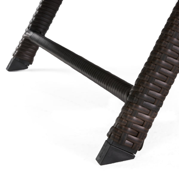 English Elm Christopher Knight Home® - KAUAI PE WICKER CHAISE Brown Multi Rattan Outdoor Adjustable Lounger Curved Contour All-Weather Comfort 54087.00