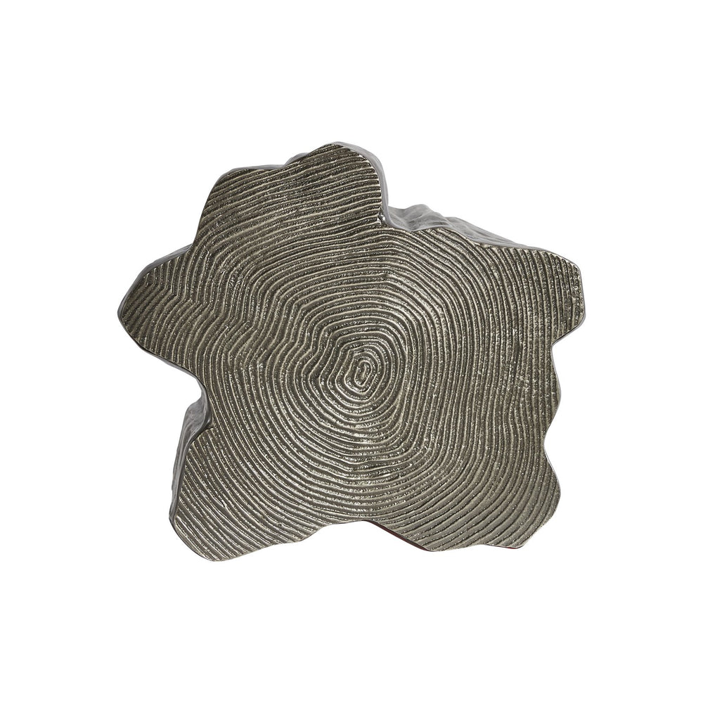 Bernhardt Bernhardt Elba Graphite Faux Bois Outdoor Accent Table — Cast Aluminum, Sculptural All-Weather Side Table X04179