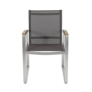 English Elm Glasgow Outdoor Dining Chair Set Aluminum Mesh Mid-century Modern Patio Seating 62759.00
