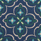 Christopher Knight Home® - Noble House - Camelia Outdoor 7'10" X 10' Medallion Area Rug, Blue and Green