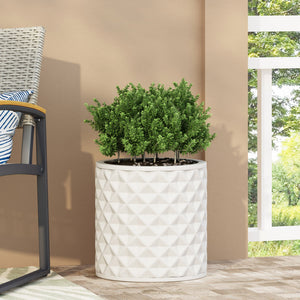 English Elm Mgo Concrete Cube Planter Handcrafted Stone Finish Outdoor Garden Terrace Display 73358.00