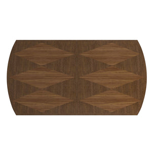 A.R.T. Furniture Eave Elegant Dining Table In Quartered Walnut With Stunning Diamond Pattern And Tapered Legs Brown Material(S), Poplar And Parawood Solids,Walnut Veneer 336222-1860