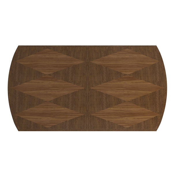 A.R.T. Furniture Eave Elegant Dining Table In Quartered Walnut With Stunning Diamond Pattern And Tapered Legs Brown Material(S), Poplar And Parawood Solids,Walnut Veneer 336222-1860