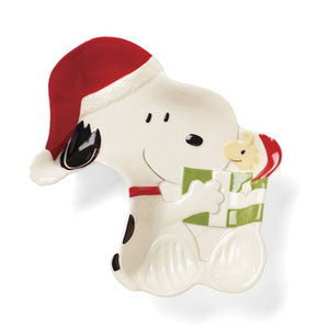 Lenox Snoopy Christmas Candy Dish Multi, IVORY PORCELAIN 896323