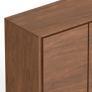English Elm Lowry - Stylish Walnut Veneer Storage Cabinet With Adjustable Shelves For Home Or Office Use B136P158860