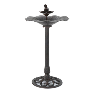 English Elm Christopher Knight Home® - e Elegant Lancaster Outdoor Aluminum & Iron Bird Bath Bronze — Durable Stable Base, Detailed Concave Bowl for Garden Charm and Wildlife Appeal 61696.00BZE