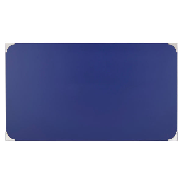 Homelegance By Top-Line Beatrix X-Base Wood Accent Campaign Writing Desk Blue MDF