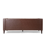 Christopher Knight Home® - Noble House - Pondway Contemporary Faux Leather Tufted 3 Seater Sofa