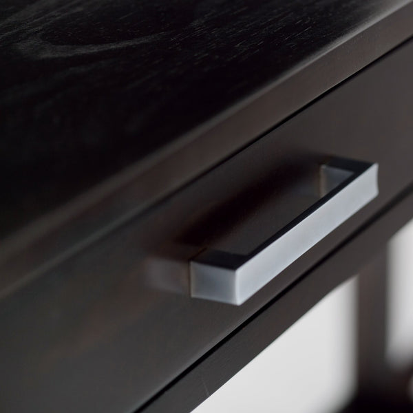 English Elm Kitchener Console Sofa Table - Handcrafted Hickory Brown With Storage & Modern Design Accents B136P159551