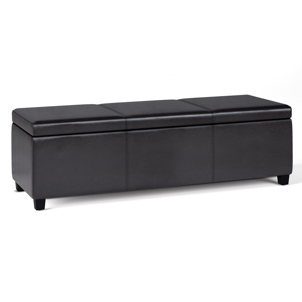 English Elm Avalon Extra Large Storage Ottoman Bench In Tanners Brown - Stylish, Durable & Family-Friendly Design B136P158651