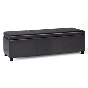 English Elm Avalon Extra Large Storage Ottoman Bench In Tanners Brown - Stylish, Durable & Family-Friendly Design B136P158651