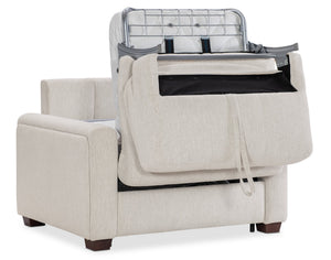 Hooker Furniture Griffin Twin Sleeper Chair Beige Performance Fabric Transitional Lounge for Guest Rooms SS179-TS01-405