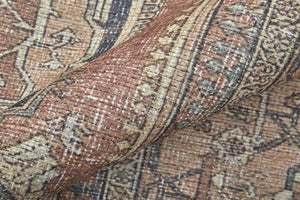 Feizy Rugs Percy Transitional Medallion Rug - Durable Machine Washable Design With Timeless Distressed Charm Orange,Brown,Taupe Polyester,Cotton,Viscose Prc39alfbrnrstf71