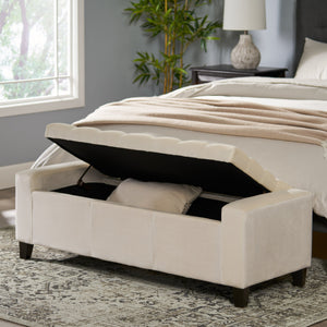 English Elm Guernsey Tufted Storage Ottoman with Lift Top Hidden Compartment for Living Rooms 59336.00NVLT
