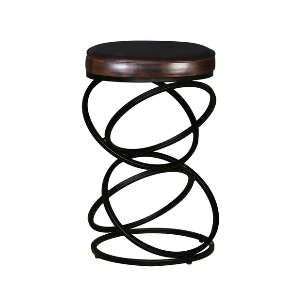 Porter Designs Polaris Leather Bar Stool - Modern Elegance With Comfort For Stylish Living Spaces Brown Leather 02-218-11-6796