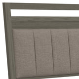 Parker House Pure Modern Bedroom King Platform Bed 2 Nightstands Dresser With Mirror And Chest Gray Oak Solids ,Oak Veneers Bpur-6pc-1266-dmn2c