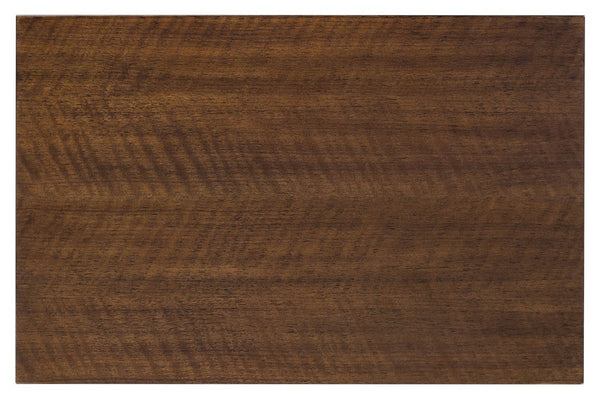 Hooker Furniture Archives Two-Drawer Nightstand In Figured Quartered Walnut With Satin Brass Knobs, Open Shelf Elegance 6123-90115-89