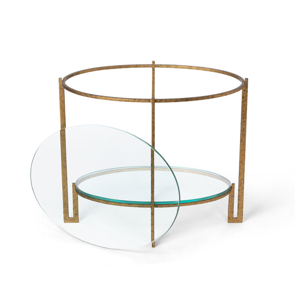 Park Hill Naomi Iron and Glass Side Table EFT26032
