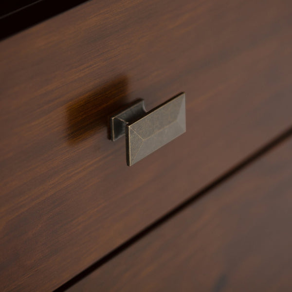 English Elm Artisan Tall Tv Media Stand - Handcrafted Russet Brown With Storage & Cord Management For 60" Tvs B136P159471