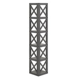 Homelegance By Top-Line Julius X-Frame 5-Shelf Bookcase Grey Rubberwood