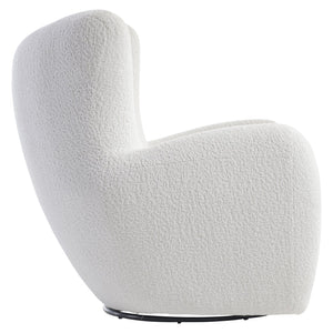 Bernhardt Bernhardt Silvi Fabric Swivel Chair With Plush Contoured Back, 360° Swivel, Sculptural Modern Comfort B802SAO