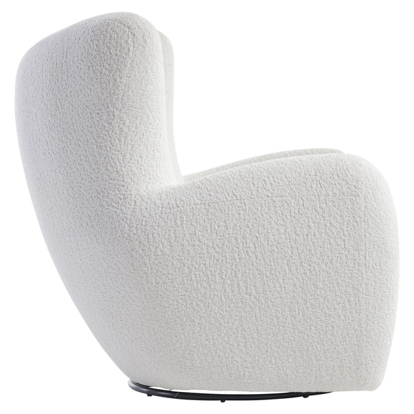 Bernhardt Bernhardt Silvi Fabric Swivel Chair With Plush Contoured Back, 360° Swivel, Sculptural Modern Comfort B802SAO