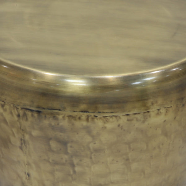 English Elm Garvy Metal Side Table In Antique Gold - Handcrafted Industrial Accent For Any Room Decor B136P158980