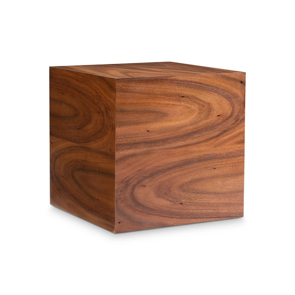 Bernhardt Bernhardt Brasea Solid Suar Wood Side Table with Natural Grain and Hidden Casters 394120